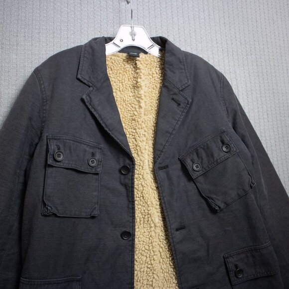 2000's Y2K Cargo Pocket Sherpa Lined Blazer Jacket - Picture 5 of 12